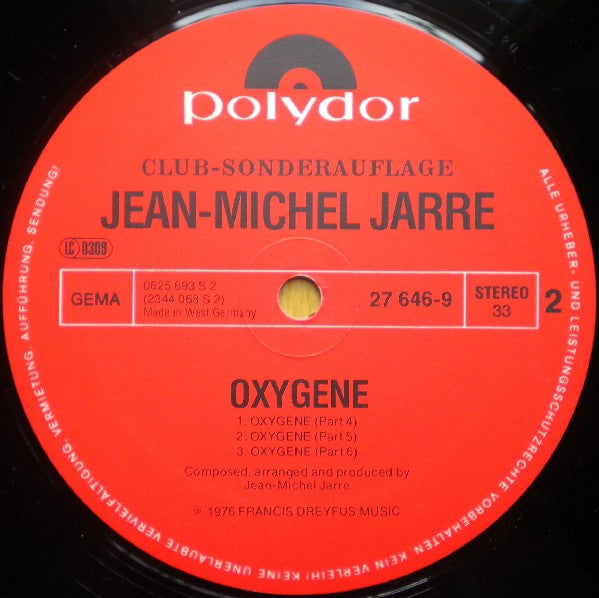 Jean Michel Jarre* : Oxygene (LP, Album, Club)