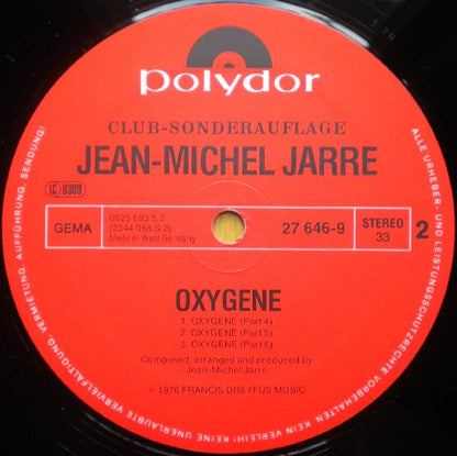 Jean Michel Jarre* : Oxygene (LP, Album, Club)