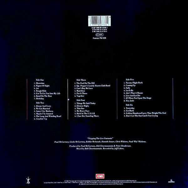 Paul McCartney : Tripping The Live Fantastic (3xLP, Album)