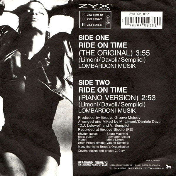 Black Box : Ride On Time (7", Single)
