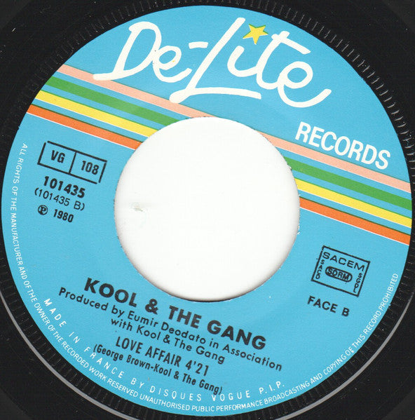 Kool & The Gang : Take It To The Top / Love Affair (7", Single)
