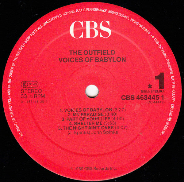 The Outfield : Voices Of Babylon (LP, Album)
