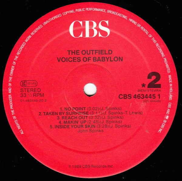 The Outfield : Voices Of Babylon (LP, Album)