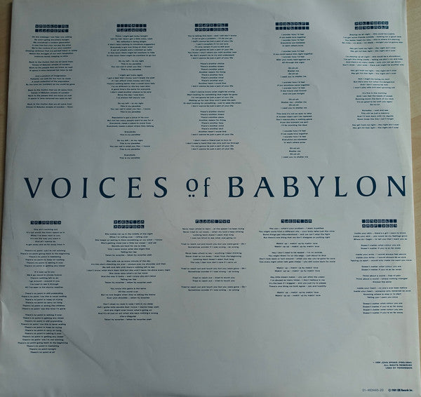 The Outfield : Voices Of Babylon (LP, Album)