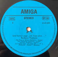 Barbara Thalheim : Und Keiner Sagt: Ich Liebe Dich... (LP, Album)