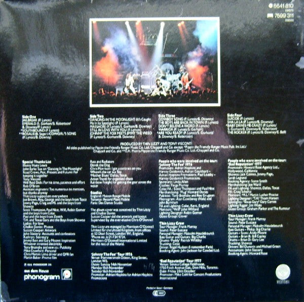 Thin Lizzy : Live And Dangerous (2xLP, Album)