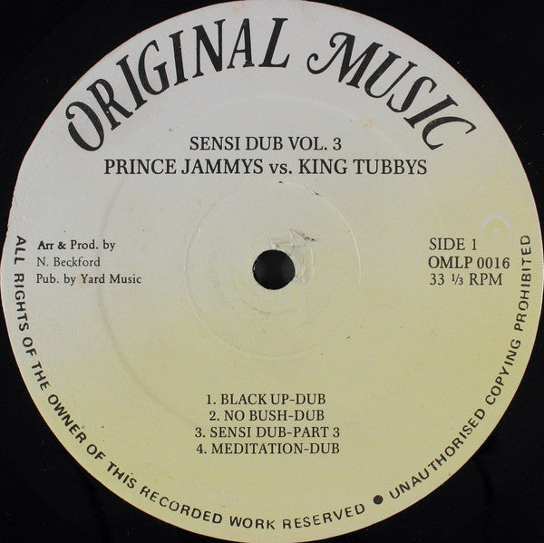 King Tubbys* vs Prince Jammy : Sensi Dub Vol. 3 (LP, Album)