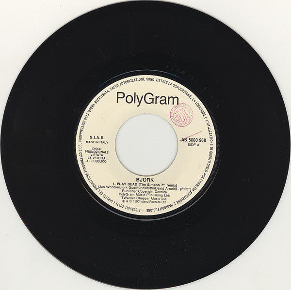 Bjork* / Wet Wet Wet : Play Dead / Cold Cold Heart (7", Jukebox, Promo)