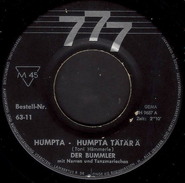 Der Bummler : Humpta-Humpta Tätär Ä (7", Single)