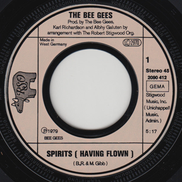 Bee Gees : Spirits (Having Flown) (7", Single)