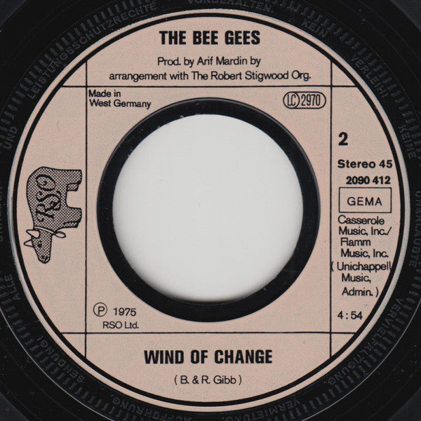 Bee Gees : Spirits (Having Flown) (7", Single)