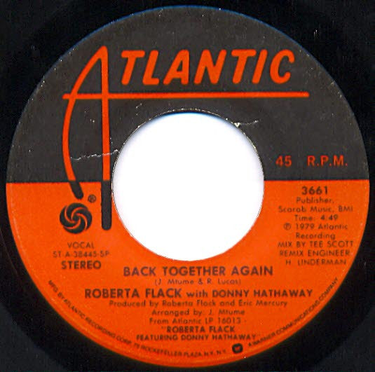 Roberta Flack With Donny Hathaway : Back Together Again (7", Single, Spe)