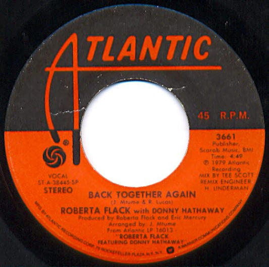 Roberta Flack With Donny Hathaway : Back Together Again (7", Single, Spe)