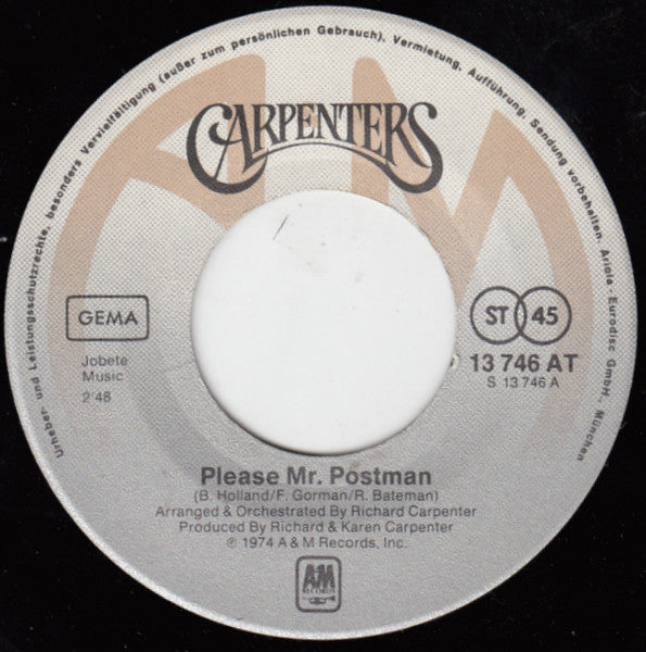 Carpenters : Please Mr. Postman (7", Single)