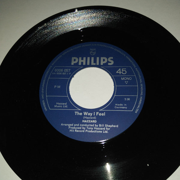 Tony Hazzard : The Way I Feel (7")