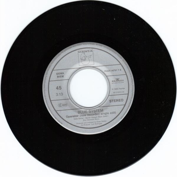 Blue System : Operator [New Recording] (7", Single)