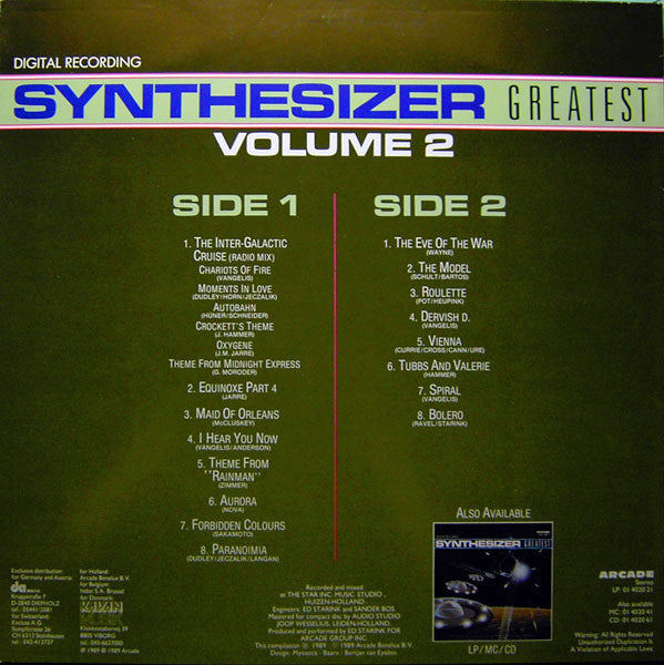 Ed Starink : Synthesizer Greatest Volume 2 (LP, Album)