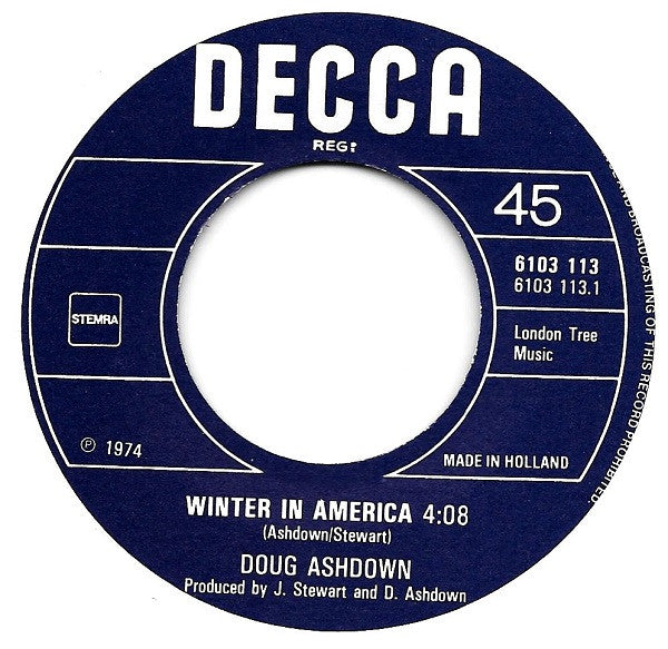 Doug Ashdown : Winter In America (7", Single)