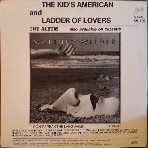 Matthew Wilder : The Kid's American (7", Single)