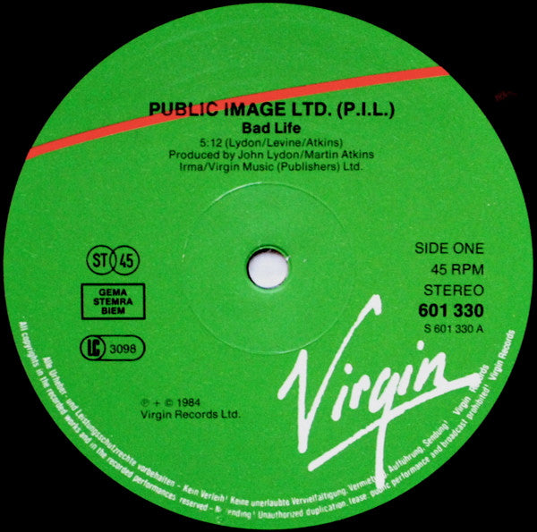 PiL* : Bad Life (12", Single)