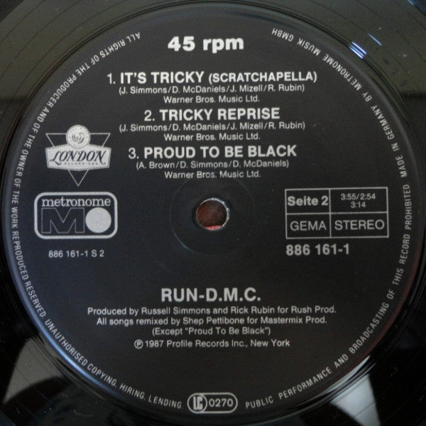 Run-D.M.C.* : It's Tricky (And More) (Remix) (12", Maxi)