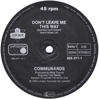 Communards* With Sarah Jane Morris : Don't Leave Me This Way (12", Maxi)