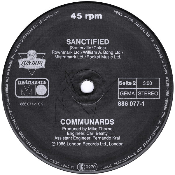 Communards* With Sarah Jane Morris : Don't Leave Me This Way (12", Maxi)