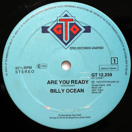 Billy Ocean : Are You Ready (12", Maxi)