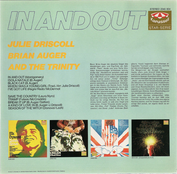 Julie Driscoll, Brian Auger & The Trinity : In And Out (LP, Comp)