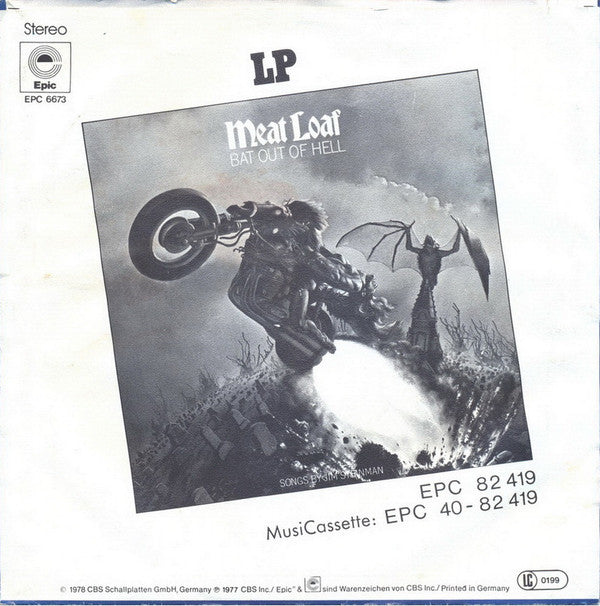 Meat Loaf : Paradise By The Dashboard Light (7", Single)