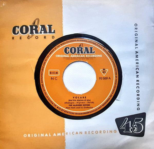McGuire Sisters : Volare (Nel Blu Dipinto Di Blu) (7", Mono)