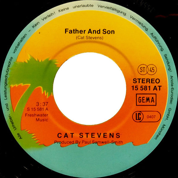 Cat Stevens : Father And Son (7", Single)