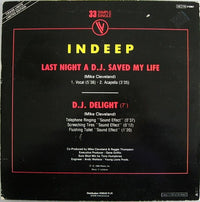 Indeep : Last Night A D.J. Saved My Life (Original Version) (12", Single, Ltd)