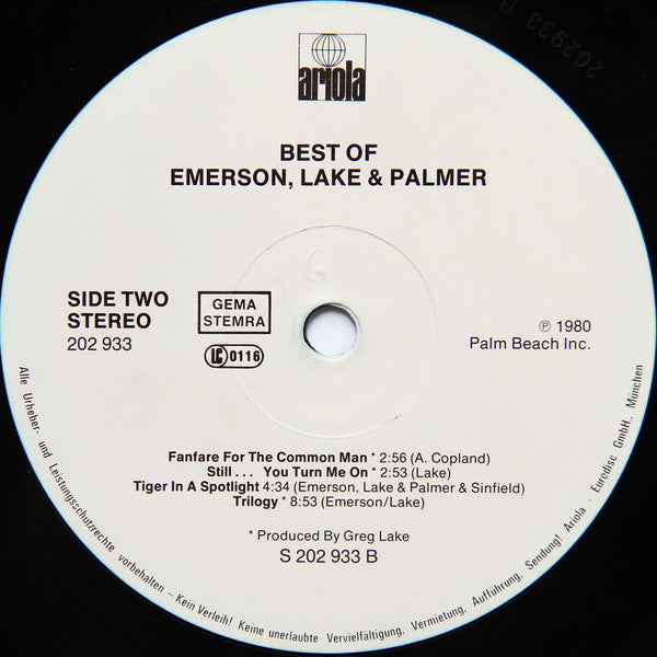 Emerson, Lake & Palmer : The Best Of Emerson Lake & Palmer (LP, Comp, RP)