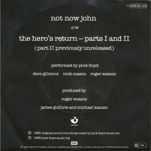 Pink Floyd : Not Now John (7", Single)