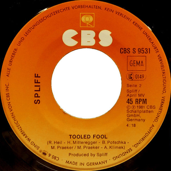 Spliff : Rock'n'Roll Refugee / Tooled Fool (7", Single)