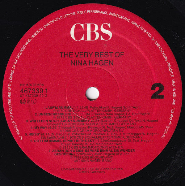 Nina Hagen : The Very Best Of (LP, Comp)