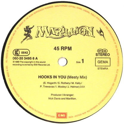Marillion : Hooks In You (12")