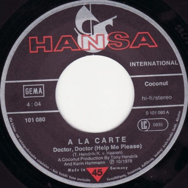 À La Carte : Doctor, Doctor (Help Me Please) (7", Single)