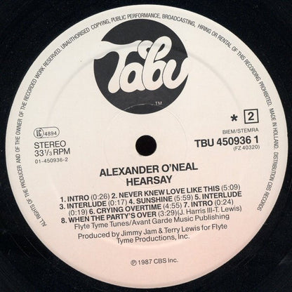 Alexander O'Neal : Hearsay (LP, Album)
