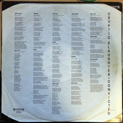 Cryptic Slaughter : Convicted (LP, Album)