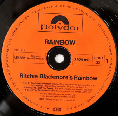 Rainbow : Ritchie Blackmore's Rainbow (LP, Album, RE, Mad)