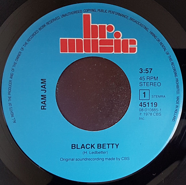 Ram Jam / REO Speedwagon : Black Betty / Keep On Loving You (7", Single, Spl)