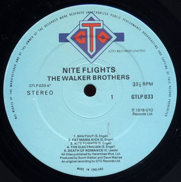 The Walker Brothers : Nite Flights (LP, Album, Gat)