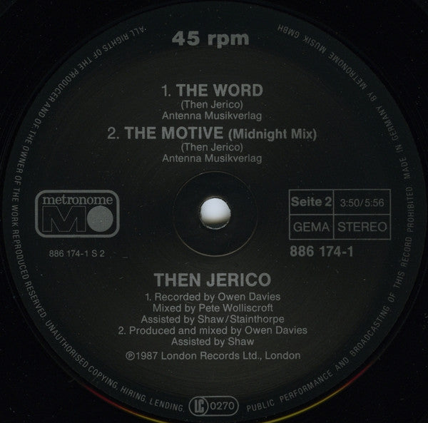 Then Jerico : The Motive (12", Maxi)