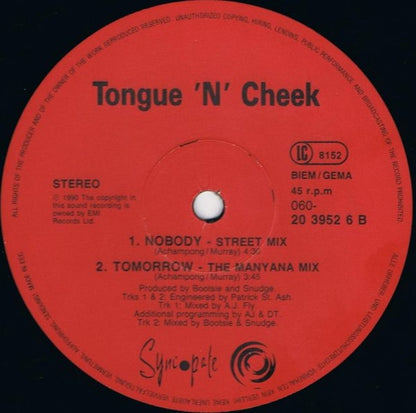 Tongue 'N' Cheek* : Nobody (12", Maxi)