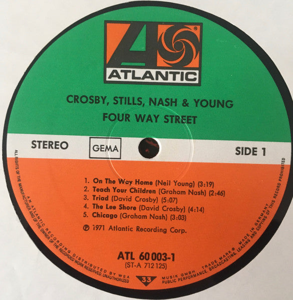 Crosby, Stills, Nash & Young : 4 Way Street (2xLP, Album, RE)