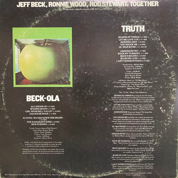 Jeff Beck : Truth/Beck-ola (2xLP, Comp, Ter)