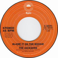 The Jacksons : Blame It On The Boogie (7", Single, Styrene)