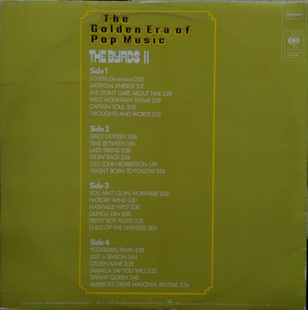 The Byrds : The Golden Era Of Pop Music - The Byrds II (2xLP, Comp)